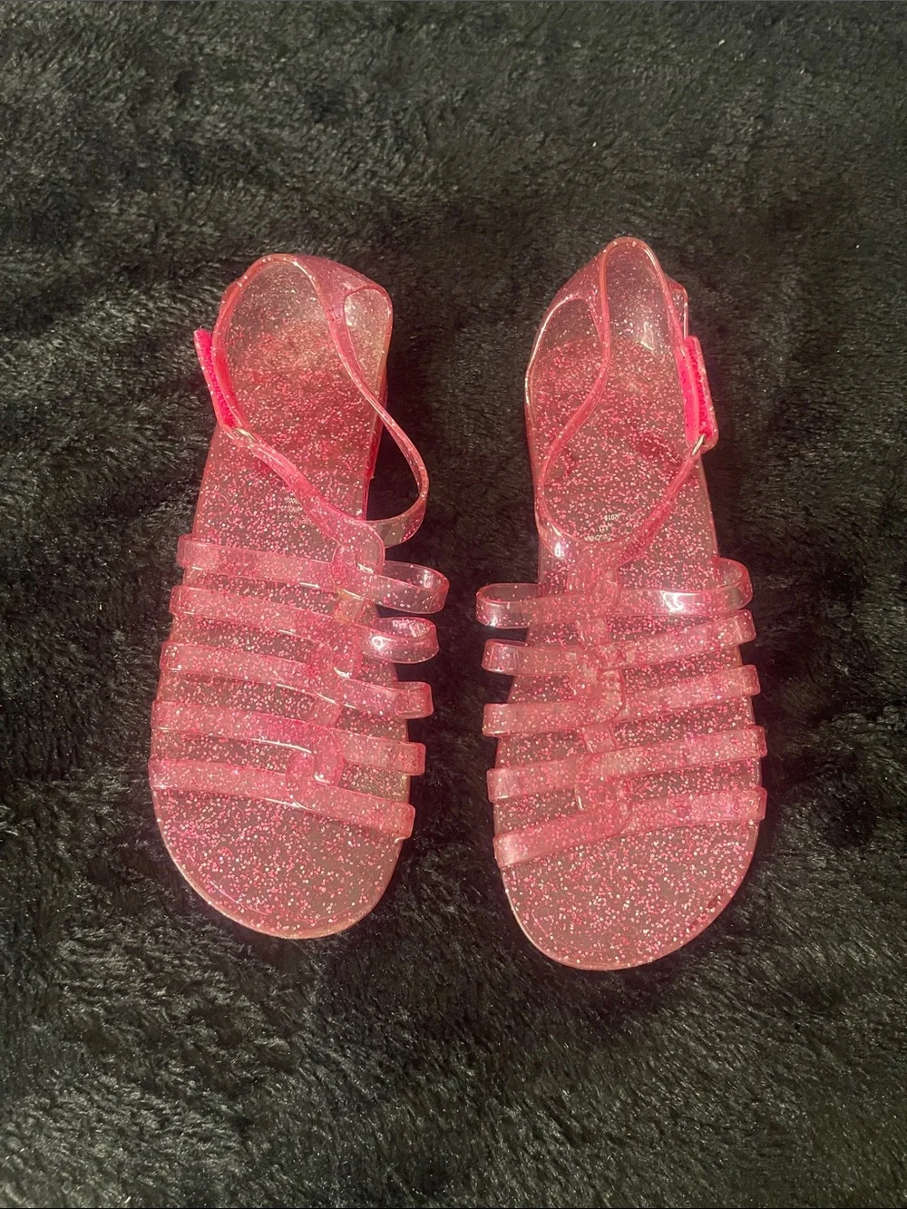 The Children's Place Pink Glitter Jelly Sandals for Kids